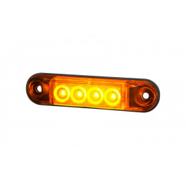 Mini LED Positionsleuchte 4 LED, orange 12-24V