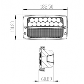 LED Einbauscheinwerfer 10-30V, Ersatz für Hella Modul 6213 Scheinwerfer