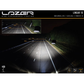 LAZER LINEAR-18, LED Fernlichtbalken E-geprüft, 5 Jahre Garantie