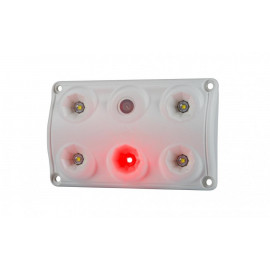 LED Innenleuchte rot-weiss, 5 LED, dimmbar, 120x75, 12-24V, mit Schalter