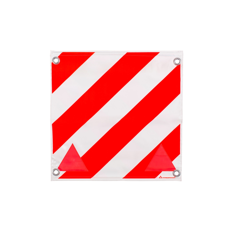 Fahne für Überbreite rot/weiss doppelseitig, 40x40cm, mit Ösen und eingenähten Rundeisen