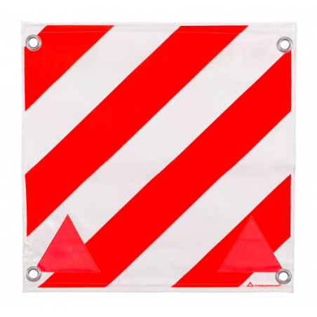 Fahne für Überbreite rot/weiss doppelseitig, 40x40cm, mit Ösen und eingenähten Rundeisen