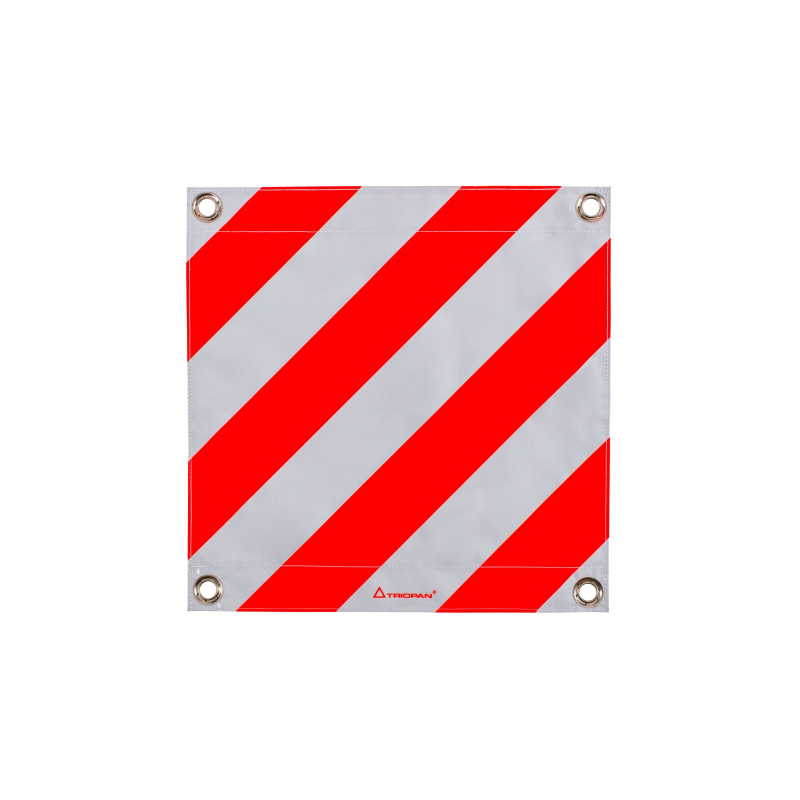 Fahne für Überbreite rot/weiss doppelseitig, 50x50cm, mit Ösen und eingenähten Rundeisen
