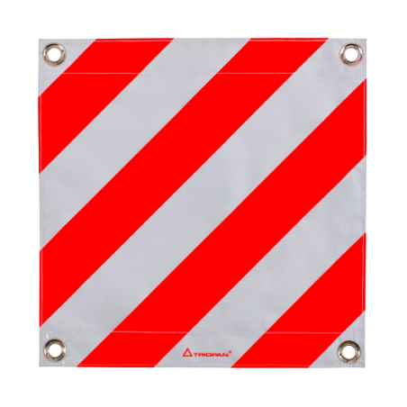 Fahne für Überbreite rot/weiss doppelseitig, 50x50cm, mit Ösen und eingenähten Rundeisen