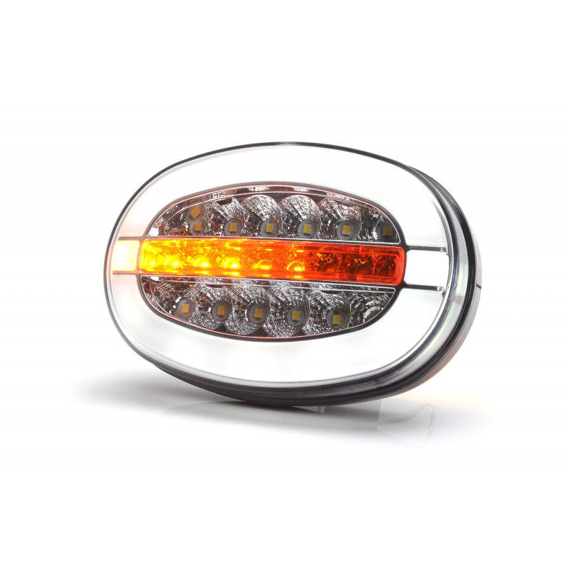 LED Multifunktionsleuchte vorne mit Blinker Positionsleuchte und Tagfahrlicht, 12-24V,  vorn, 136x91x40