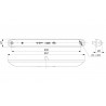 LED Stab Rückleuchte klarglas, 12-24V, 257x27x20