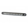LED Stab Blinkleuchte dynamisch hinten klarglas, 12-24V, 257x27x20