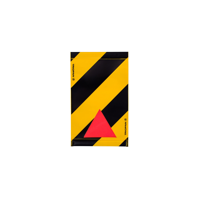 Warnsignal für Hebebühne 30x20, schwarz-gelb, mit Reflexecke