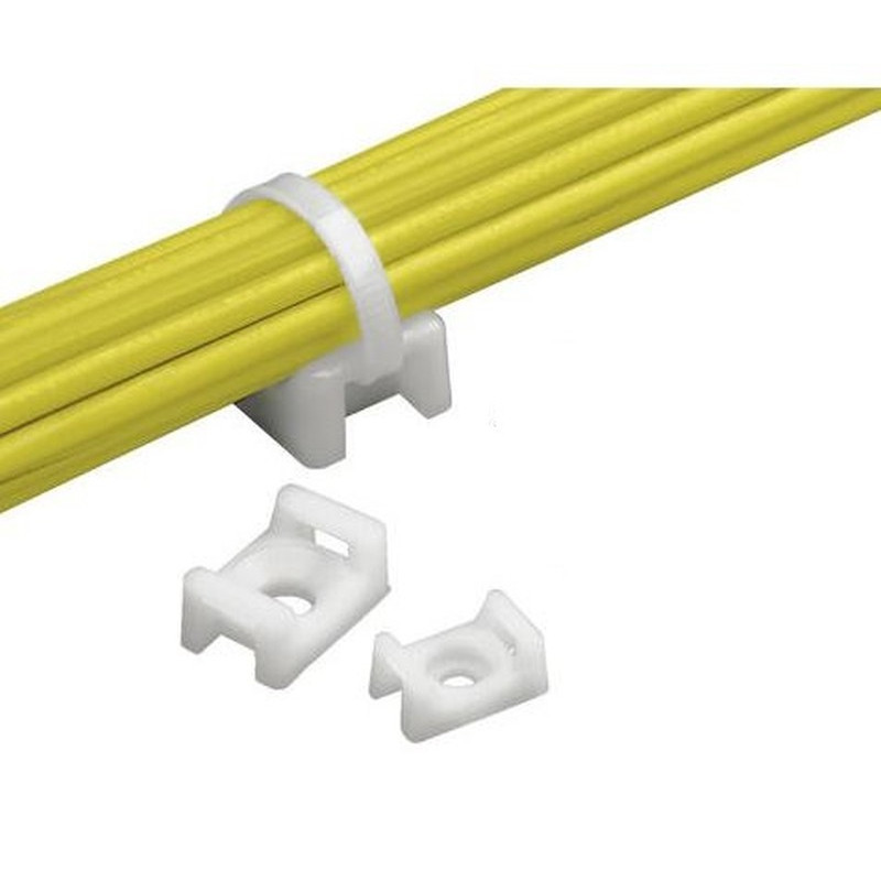 Schraubsockel weiss für Kabelbinder