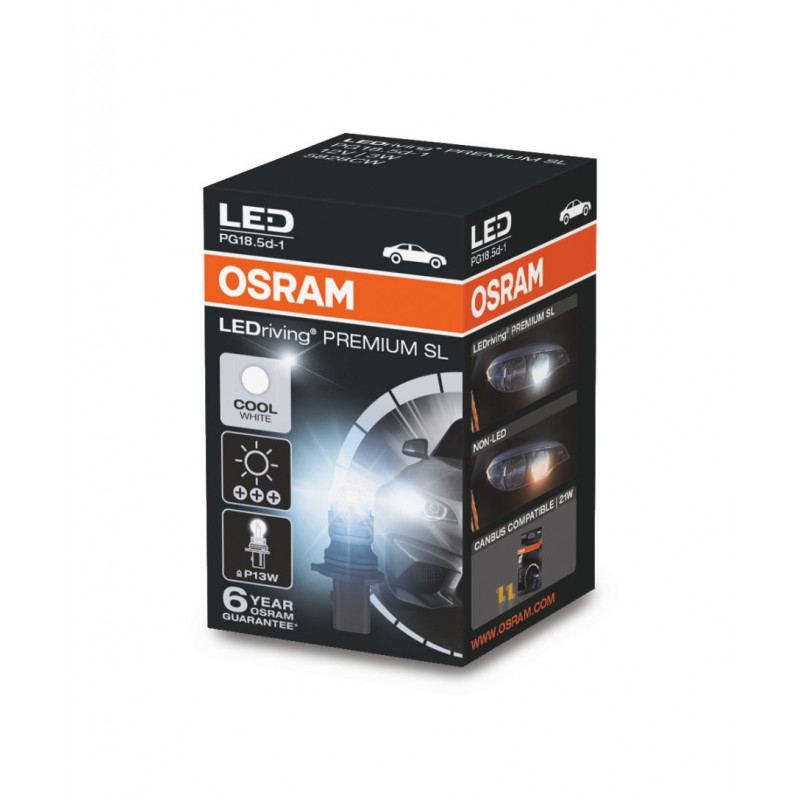 LED Birne Osram LEDriving PREMIUM SL, P13W, PG18.5-1, 12V, 3W, kaltweiss