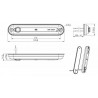 LED Innenraumleuchte kaltweiss mit Schalter, 134x27, 12-24V