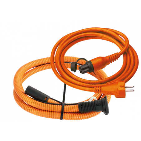 DEFA - 230VAC Anschluss-Set 2.5m *orange* mit Stecker/Dose