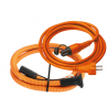 DEFA - 230VAC Anschluss-Set 5.0m *orange* mit Stecker/Dose