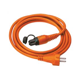 DEFA - 230VAC Anschluss-Set 5.0m *orange* mit Stecker/Dose