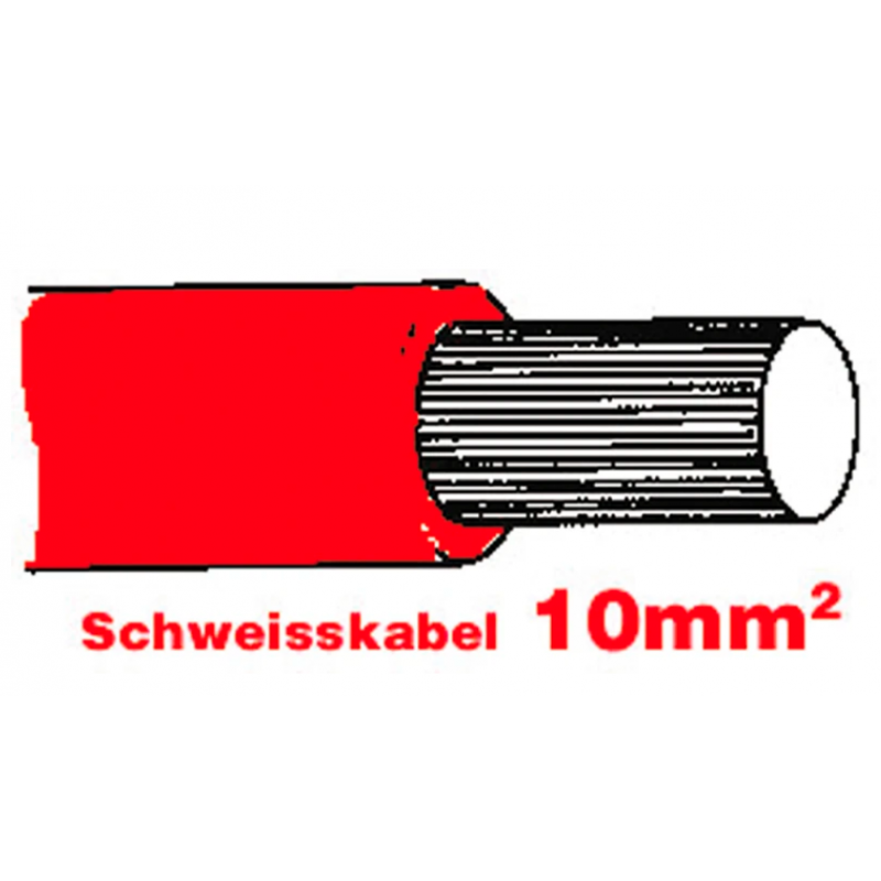SGF Anlasserkabel hochflexibel 10mm rot