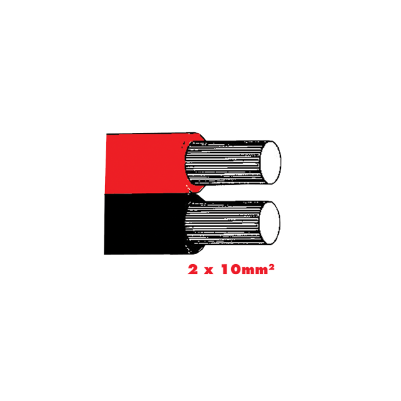 Twinflex 2x10mm2 Batteriekabel rot/sz