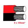 Twinflex 2x25mm2 Batterriekabel rt/sz.