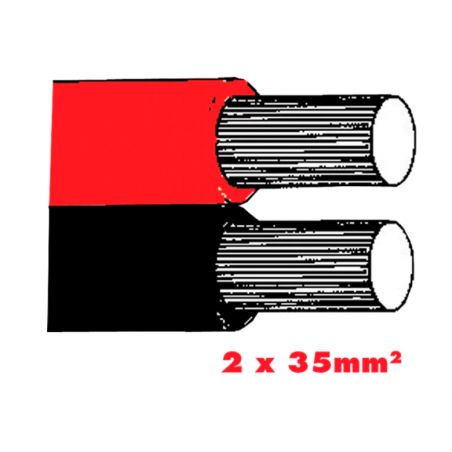 Twinflex 2x35mm2 Batteriekabel rot/sz.
