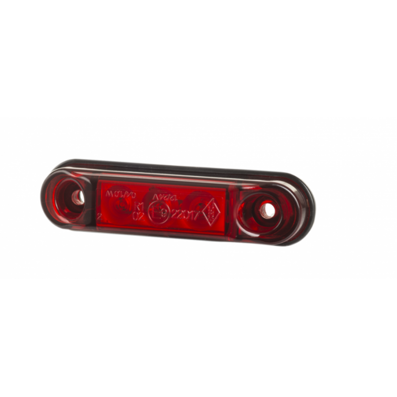Mini LED Positionsleuchte 3 LED rot, 12-24V