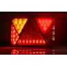 LED Schlussleuchte links mit Dreieckrückstrahler 200x130, 12V mit integrierter Blinkerlast