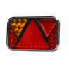 LED Schlussleuchte links mit Dreieckrückstrahler 200x130, 12V mit integrierter Blinkerlast