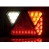 LED Schlussleuchte rechts mit Dreieckrückstrahler 200x130, 12V mit integrierter Blinkerlast