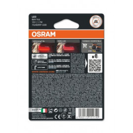 2er Set OSRAM LEDriving Birne BAY15d, 21/5W Ersatz, rot