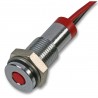 12V LED Kontrollampe rot, flach, Ø6mm, IP67