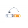 LED Seitenmarkierleuchte orange chrom 12/24V