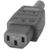 Apparatestecker weiblich T113 gerade schwarz